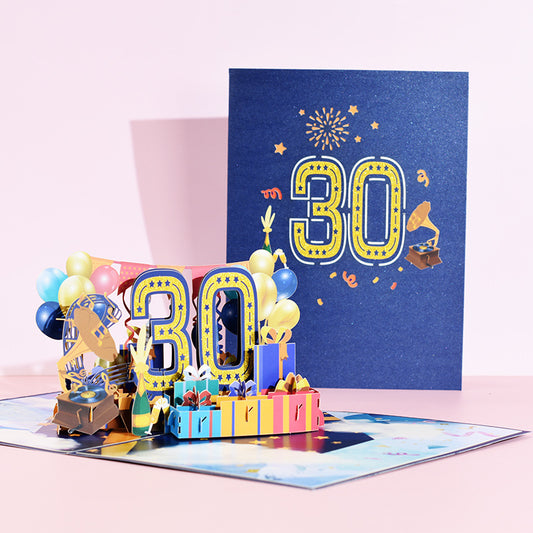 Creative Stereoscopic Greeting Age Card