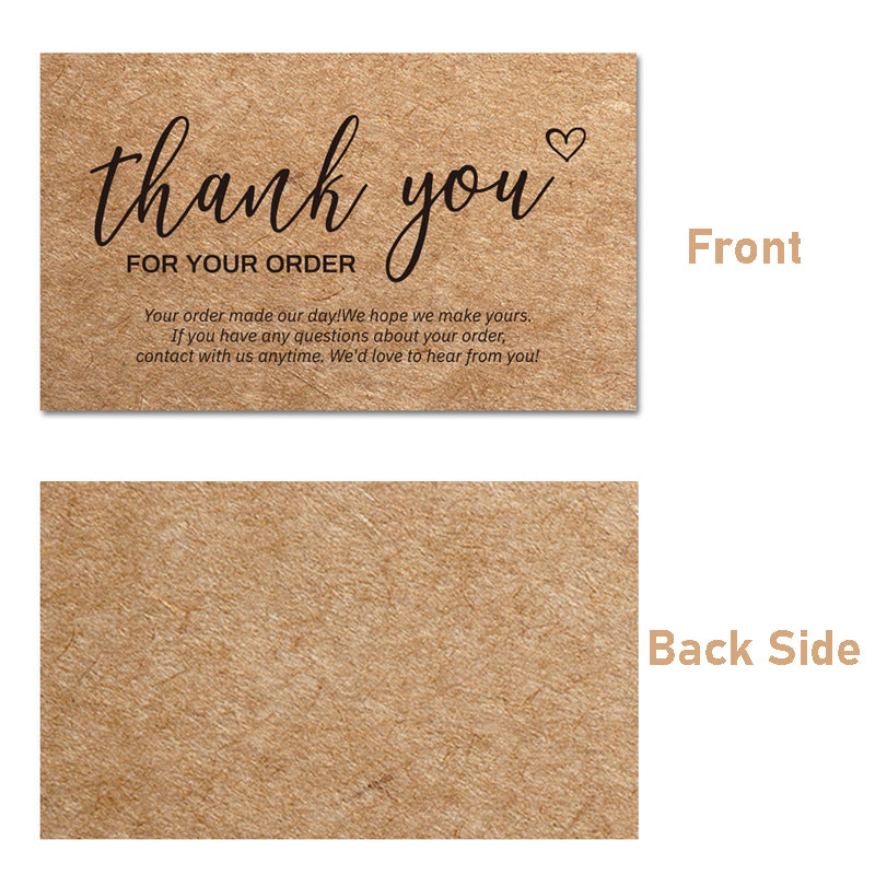 Kraft Paper Thank You Card Decoration