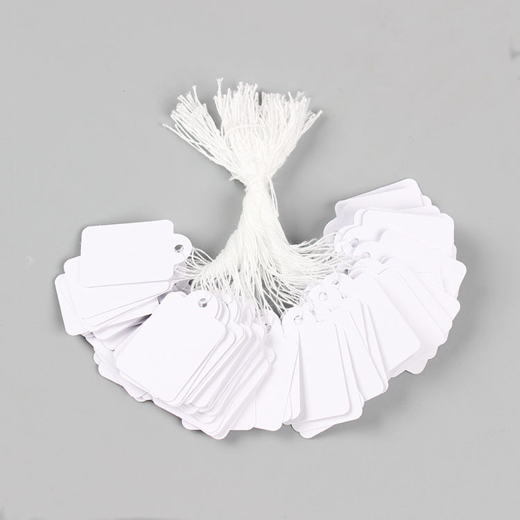 Empty White Jewelry Tag Label