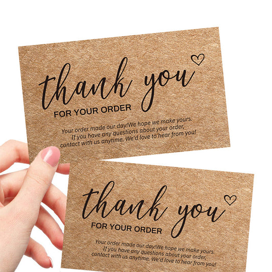 Kraft Paper Thank You Card Decoration