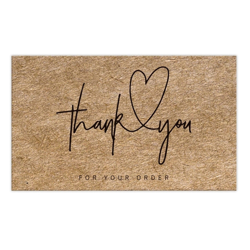 Kraft Paper Thank You Card Decoration